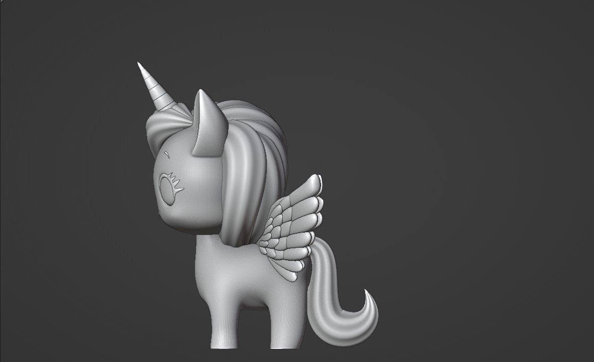 unicorn 3D print model_5