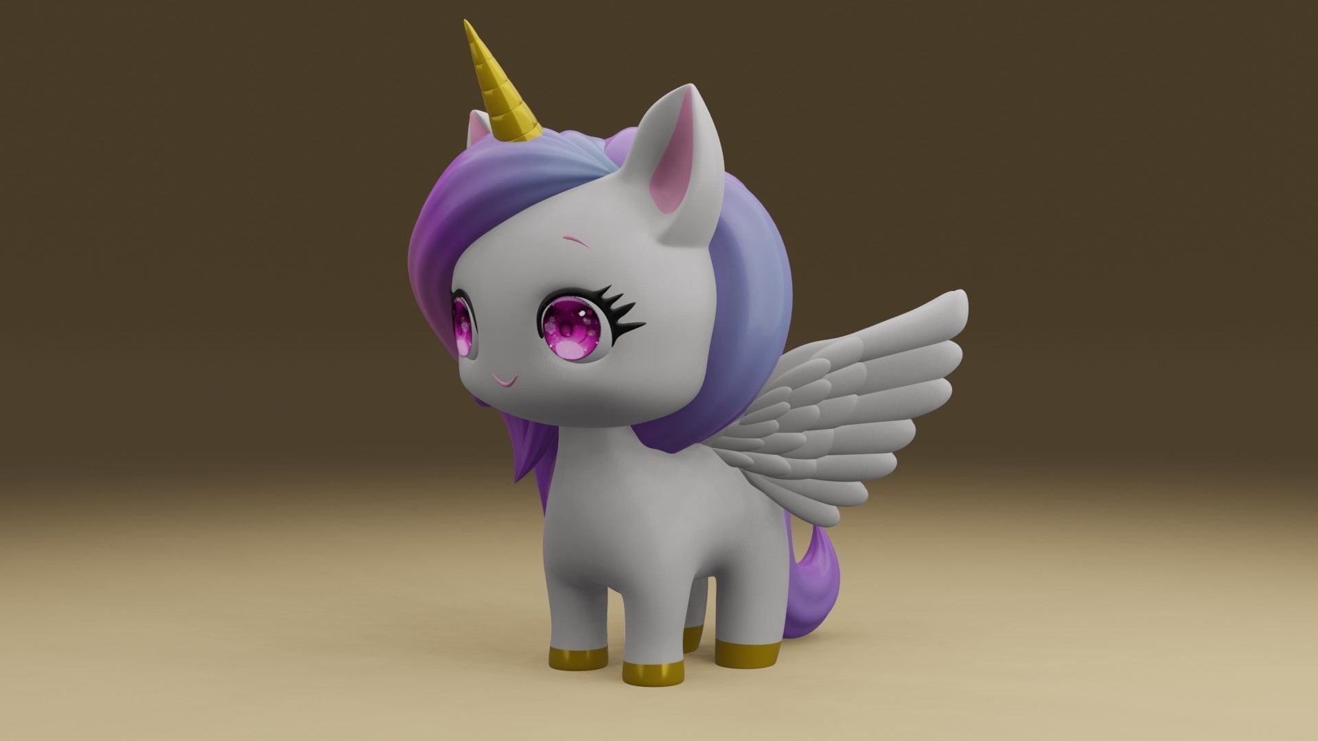 unicorn 3D print model_14