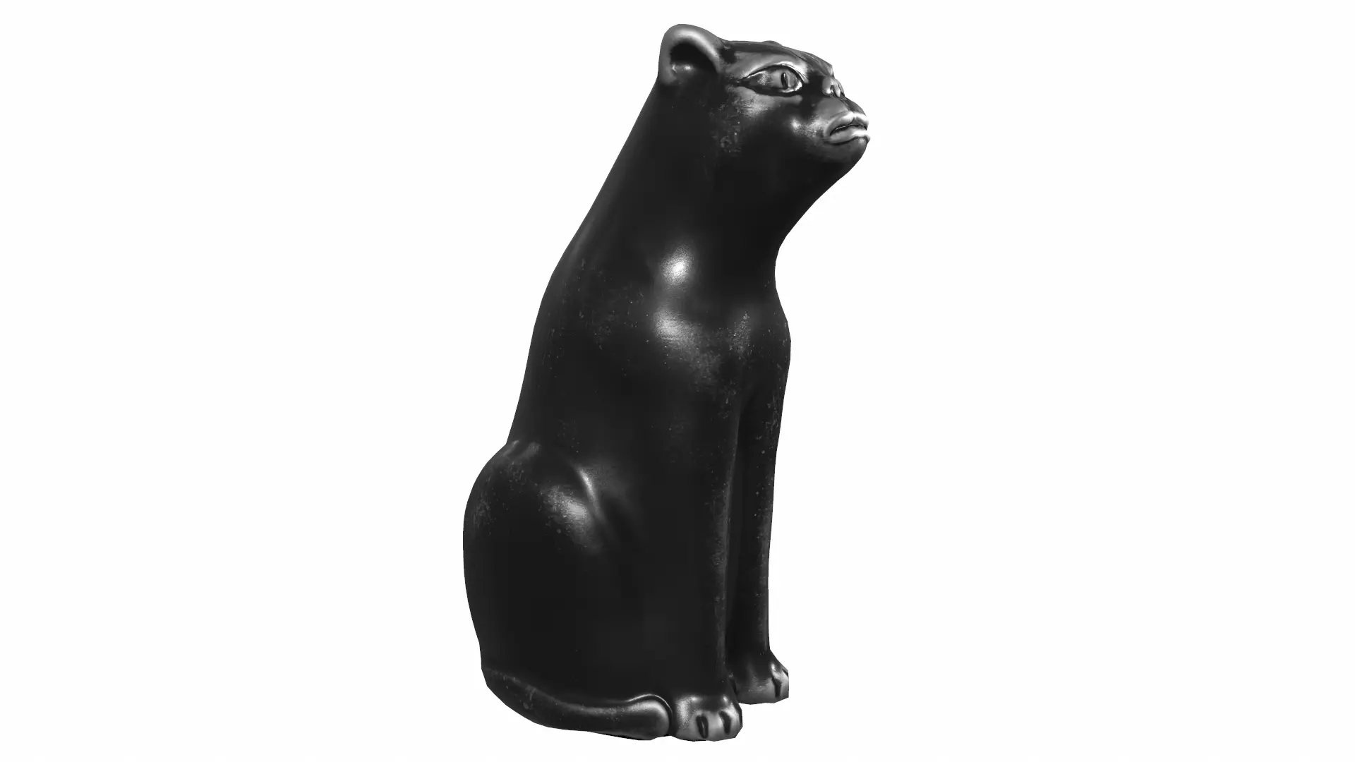 iron cat Low-poly 3D model_0