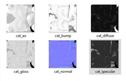 iron cat Low-poly 3D model_10