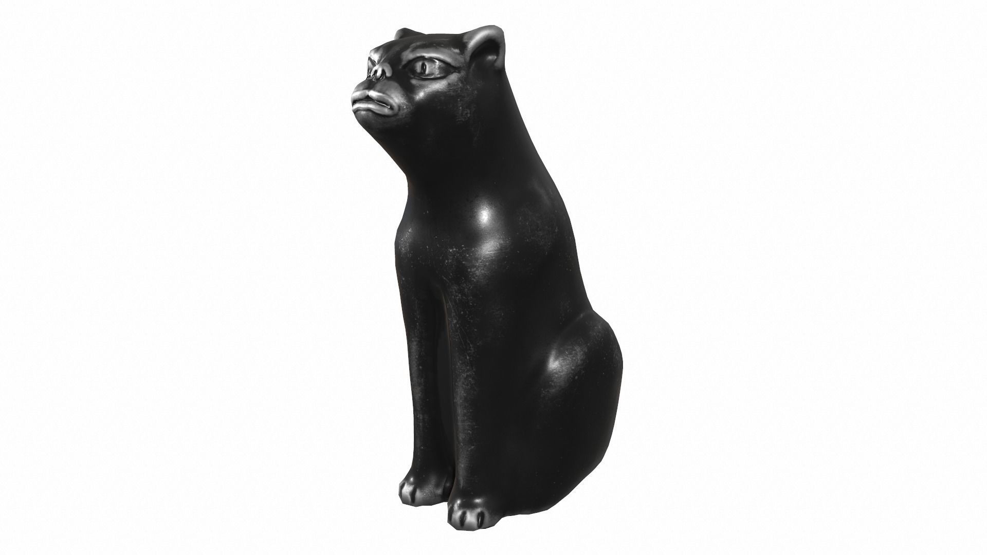 iron cat Low-poly 3D model_2