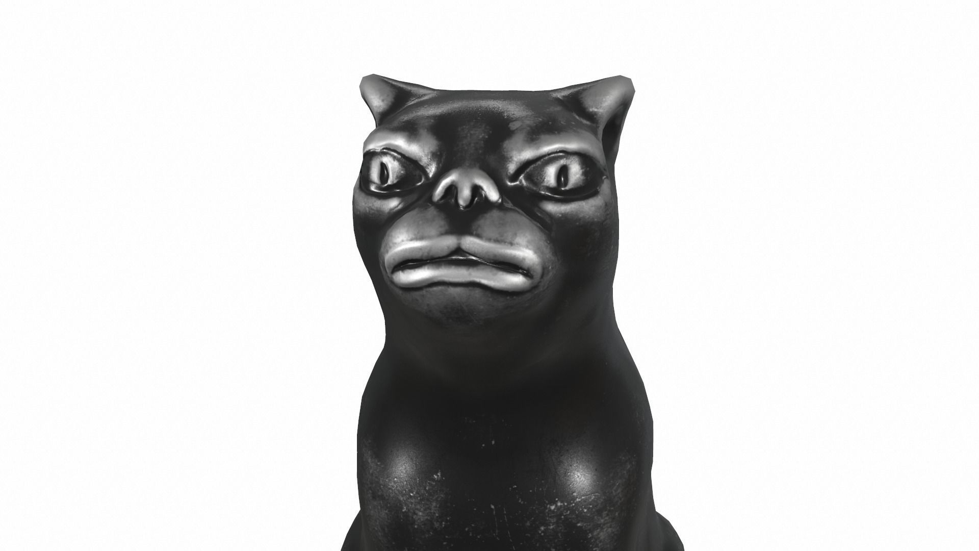 iron cat Low-poly 3D model_8