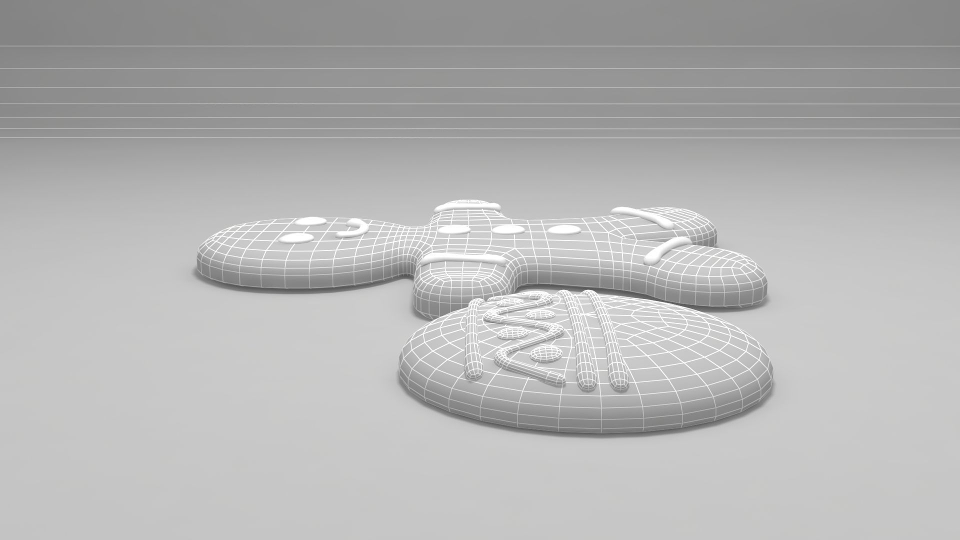 Cookie Low-poly 3D model_4