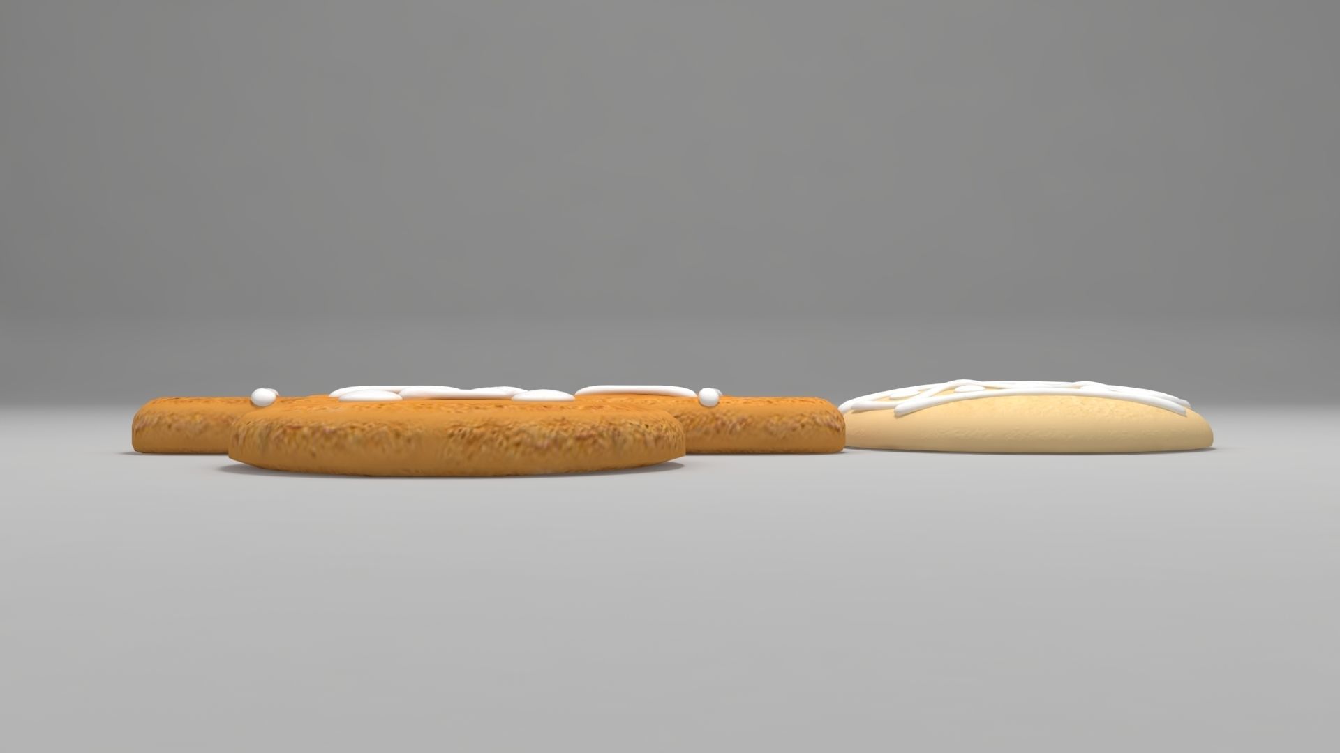 Cookie Low-poly 3D model_5