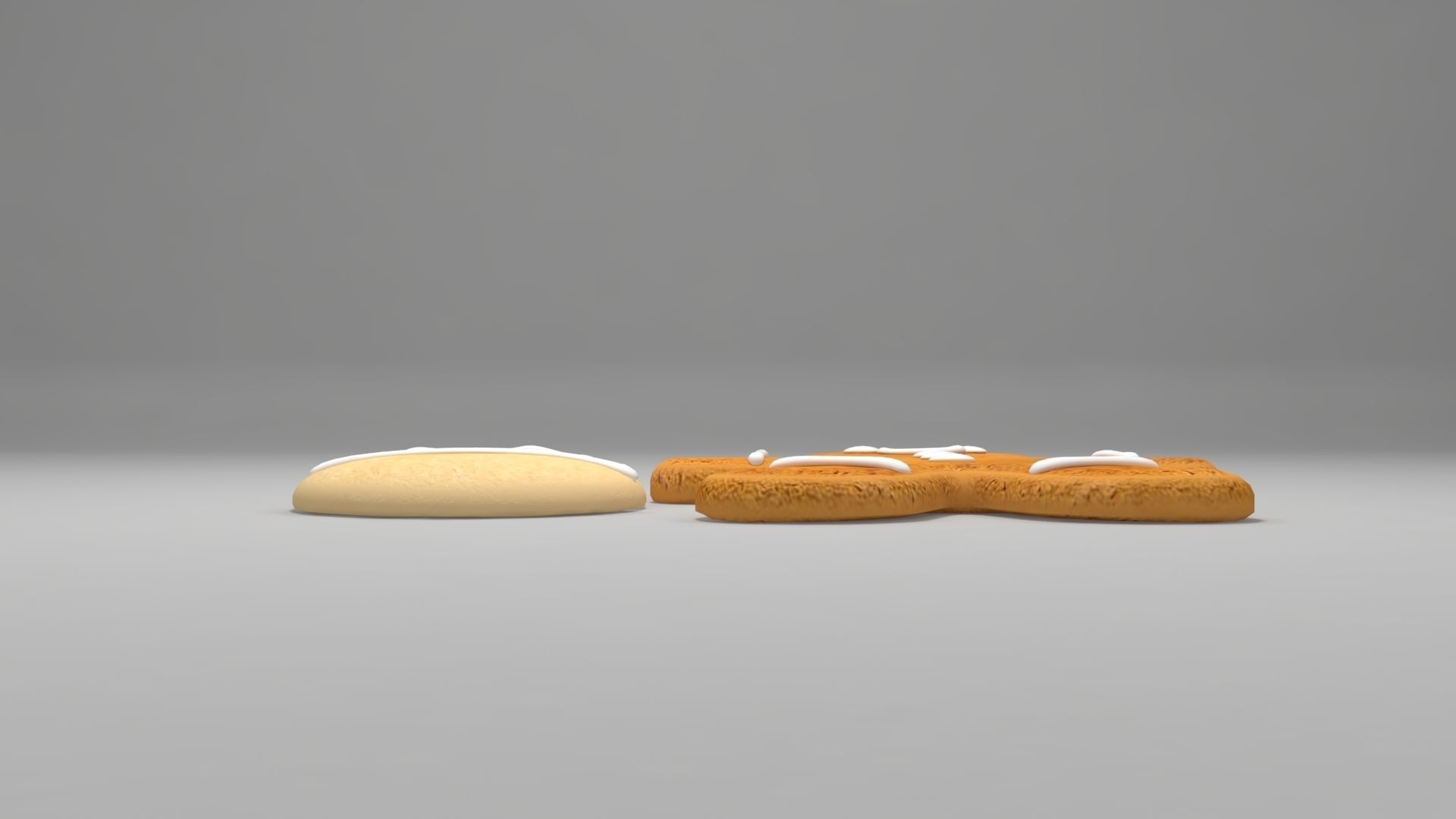 Cookie Low-poly 3D model_2