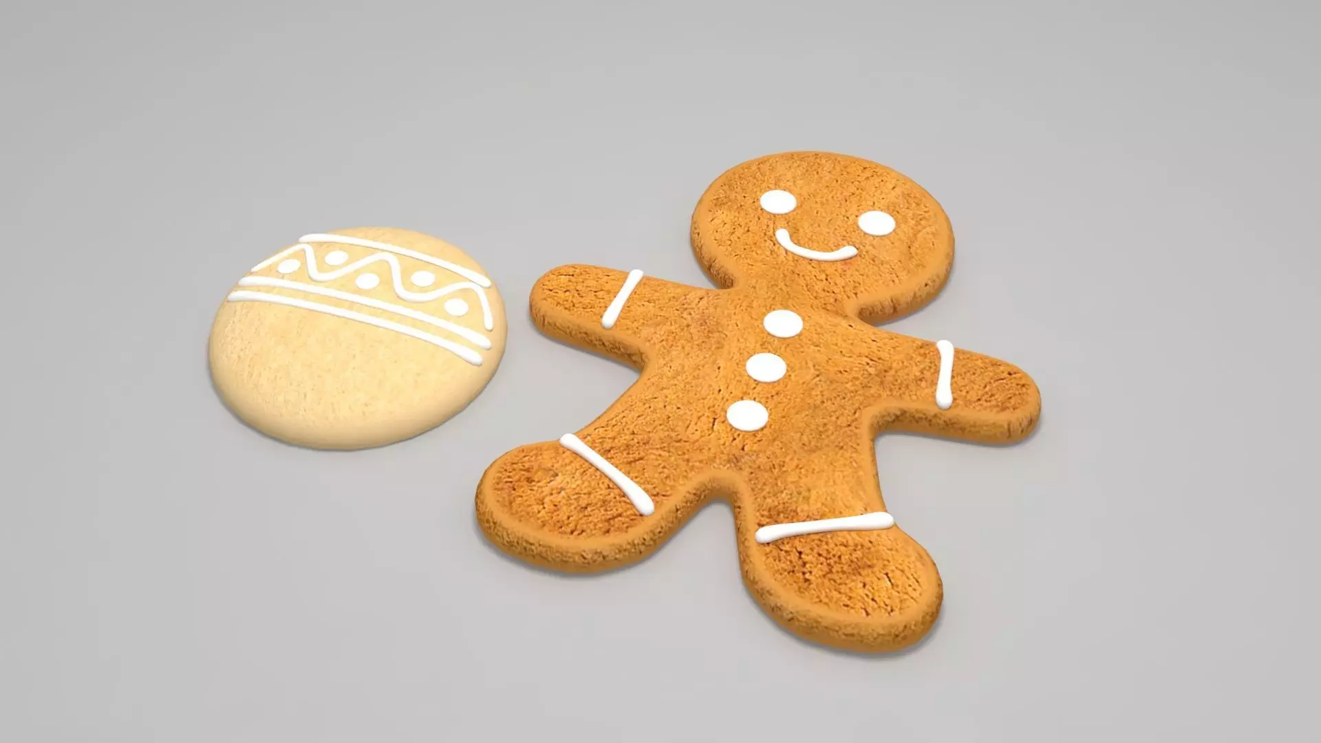 Cookie Low-poly 3D model_0