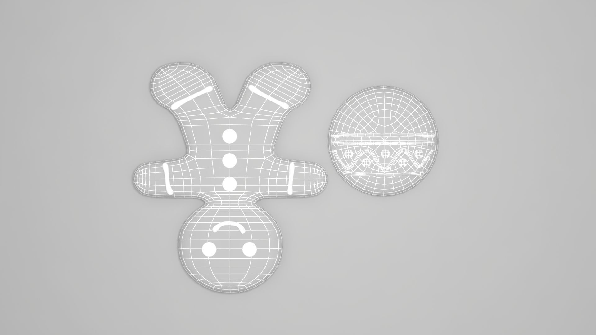 Cookie Low-poly 3D model_8