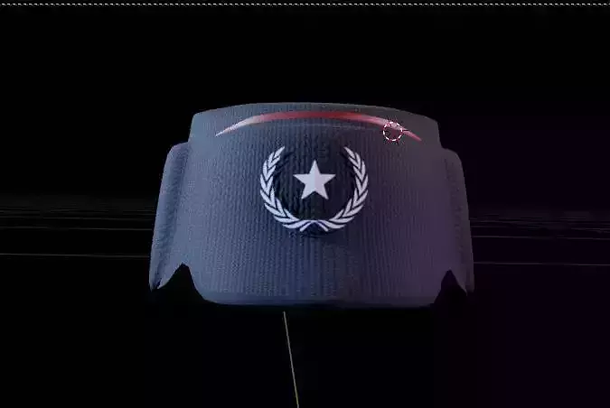 Officer hat 3d model Free low-poly 3D model