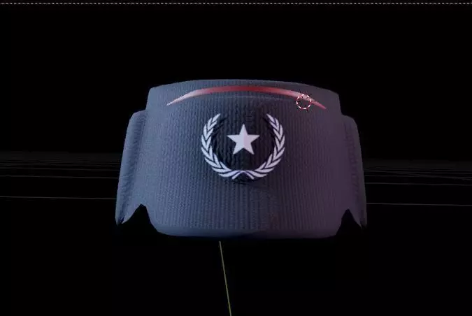 Officer hat 3d model Free low-poly 3D model
