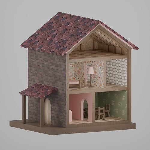 Dollhouse Low-poly 3D model
