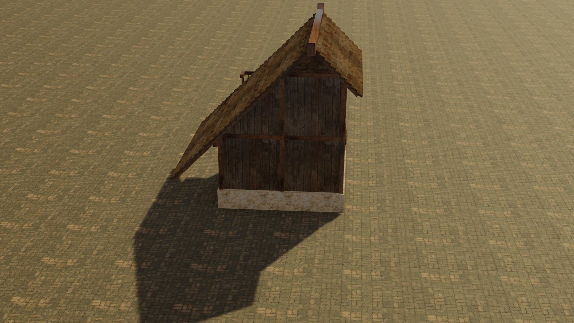 Medieval house 18 Low-poly 3D model_15