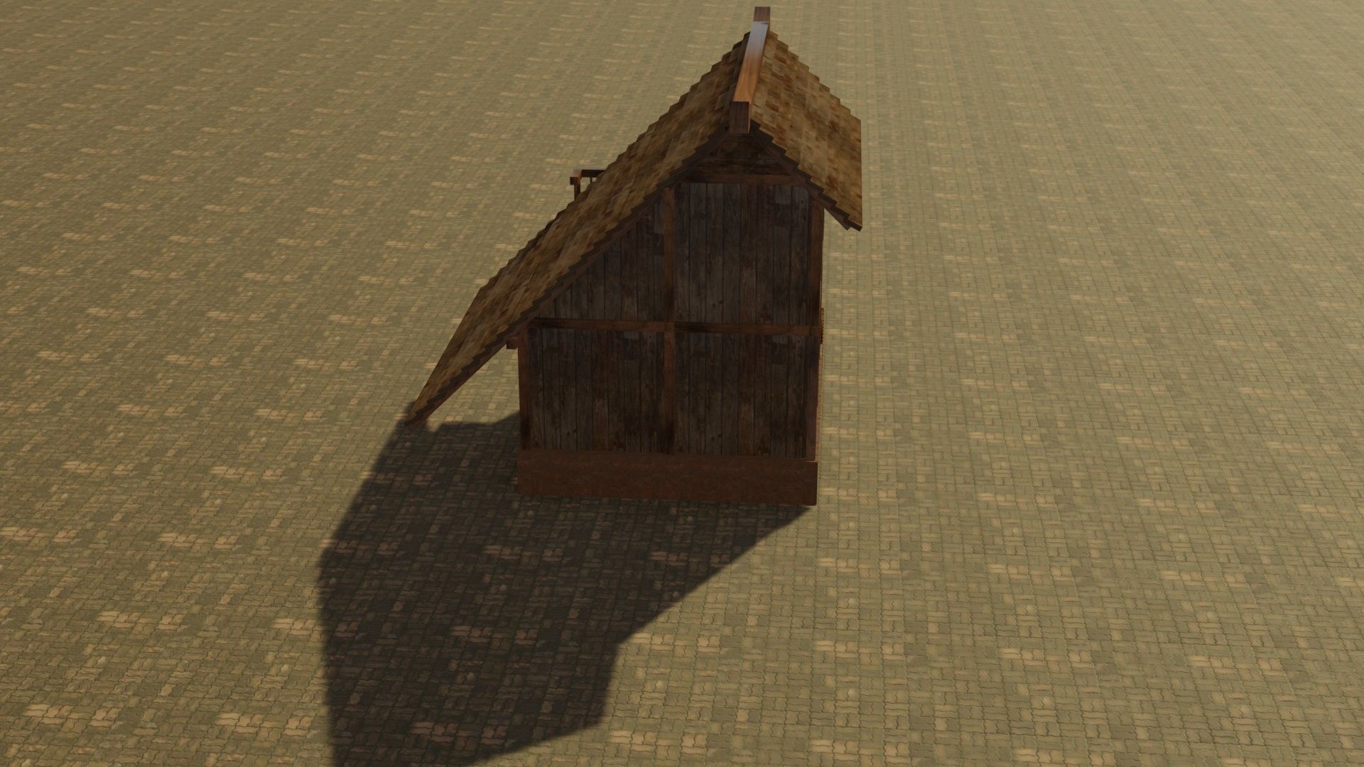 Medieval house 17 Low-poly 3D model_15