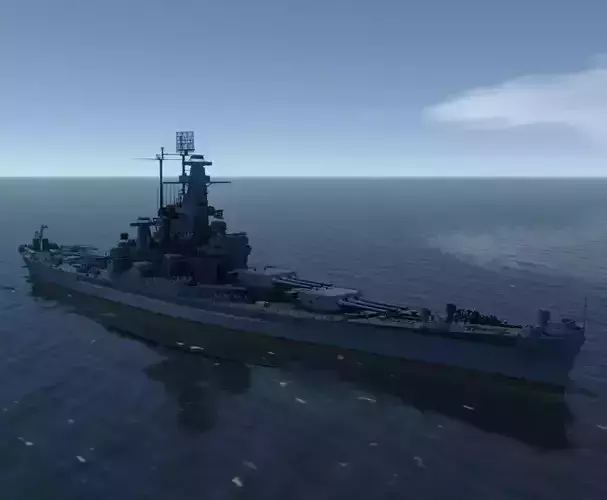 USS SOUTH DAKOTA BATTLESHIP 3D MODEL