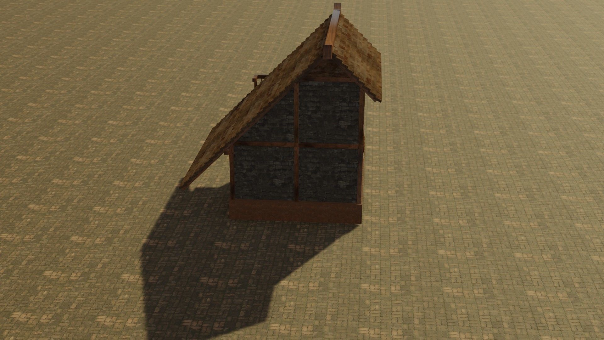 Medieval house 16 Low-poly 3D model_15