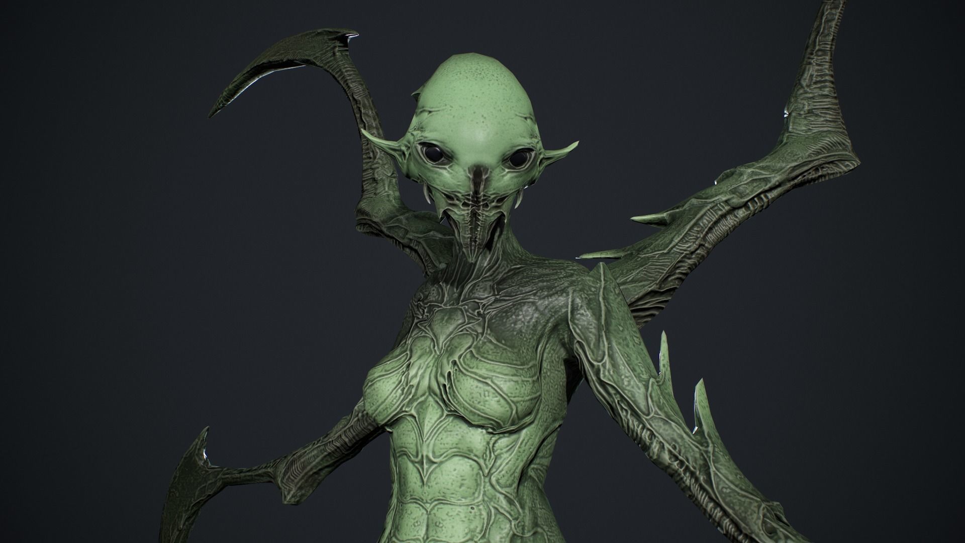 Monster 10 Low-poly 3D model_15