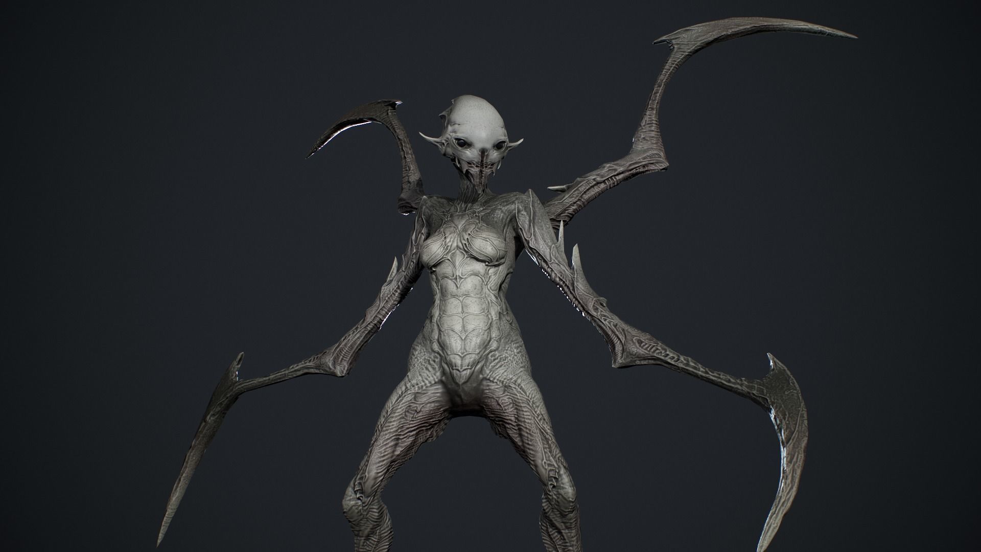 Monster 10 Low-poly 3D model_5