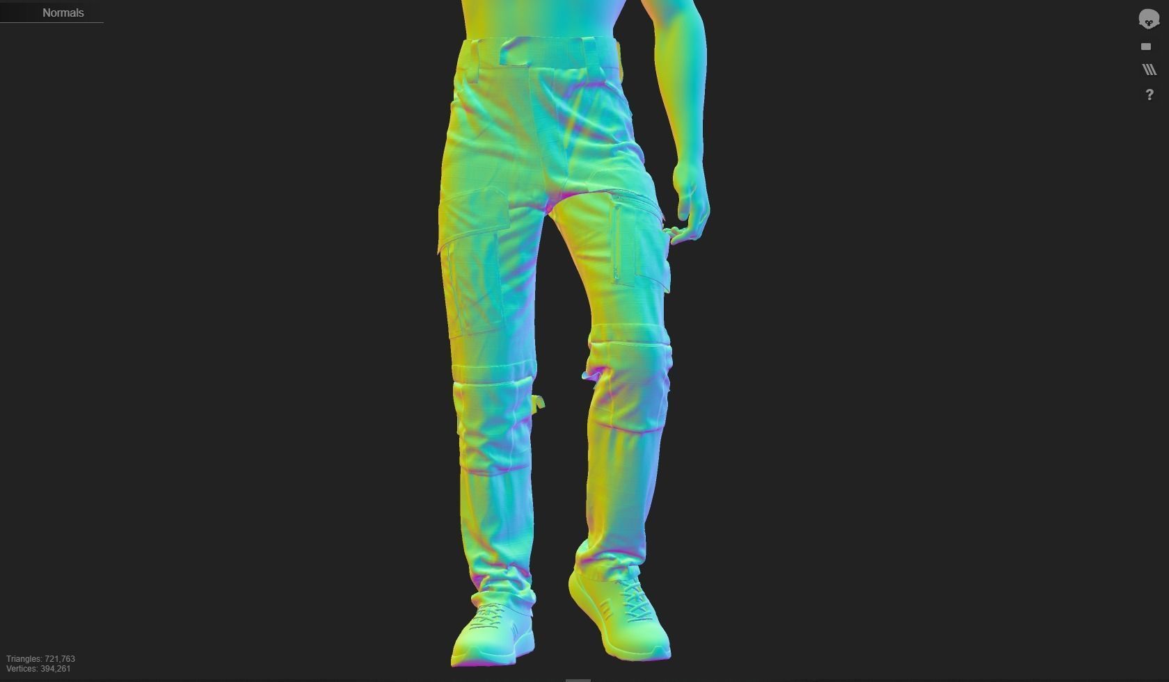 GEN2 TACTICAL PANTS KANGAROO male pose17 3D model 3D model_10