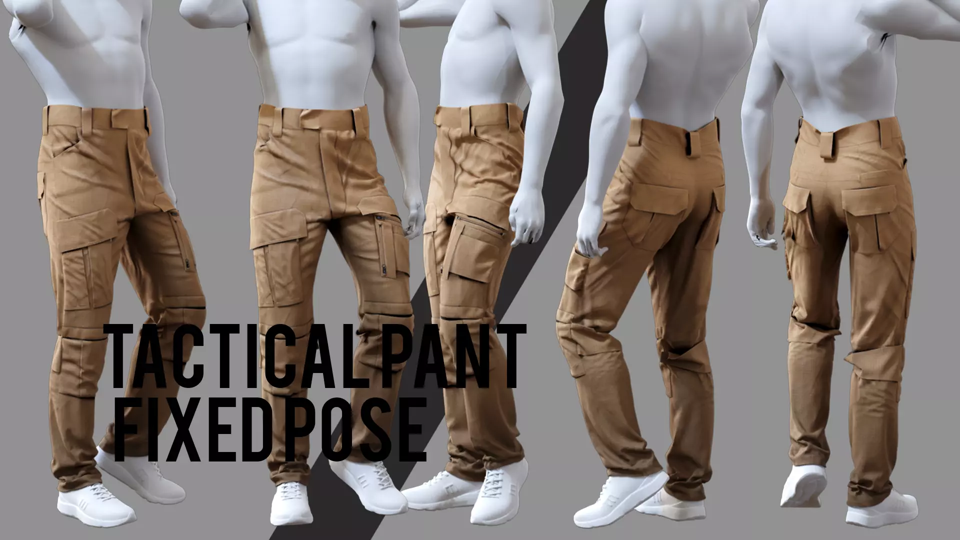 GEN2 TACTICAL PANTS KANGAROO male pose17 3D model 3D model_0