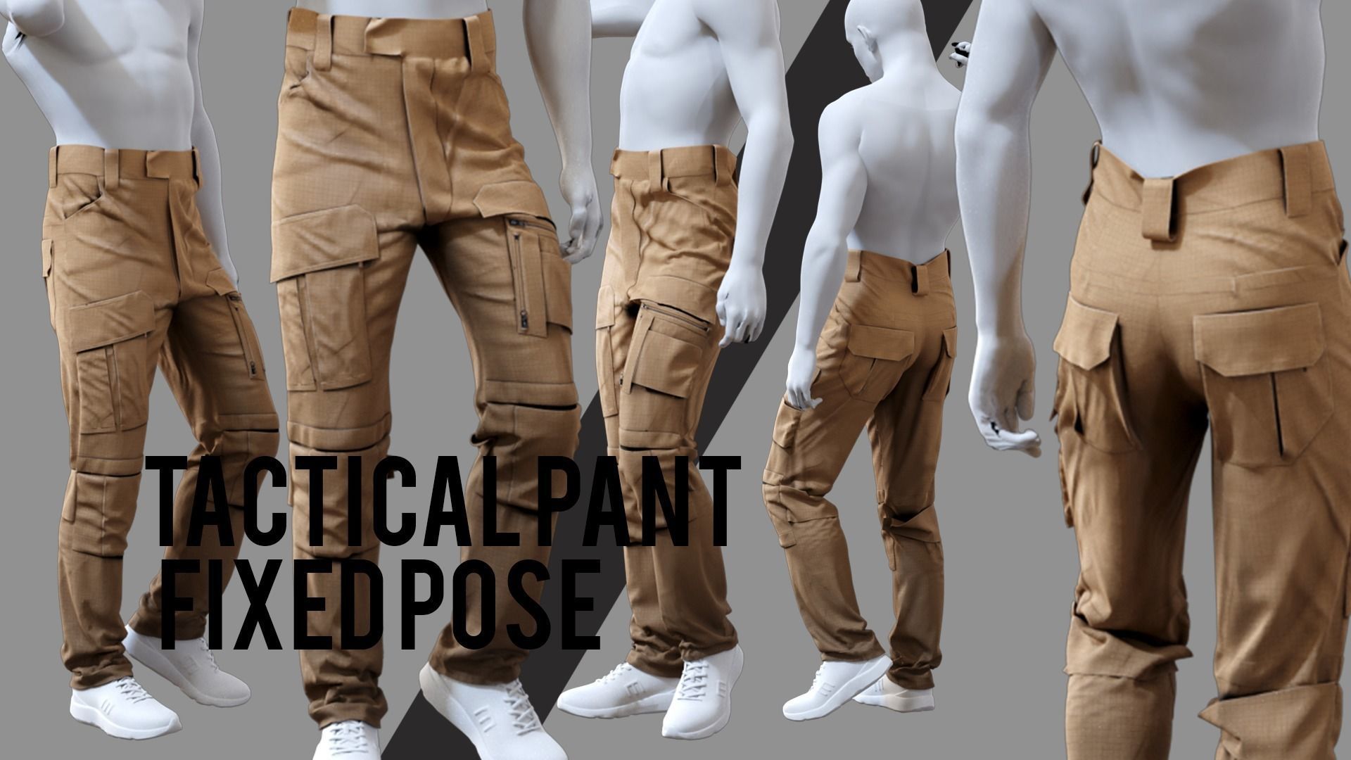 GEN2 TACTICAL PANTS KANGAROO male pose17 3D model 3D model_3