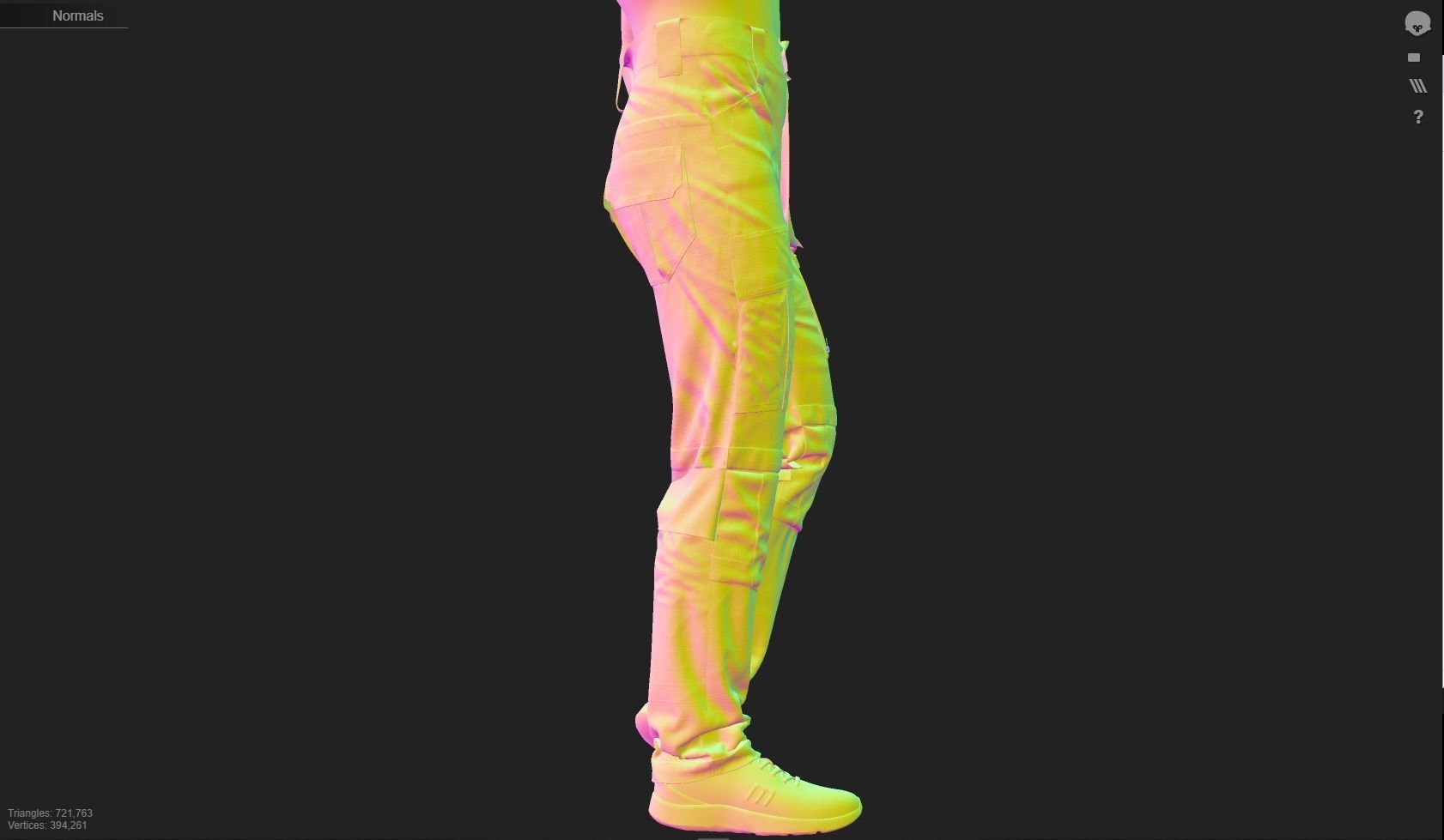 GEN2 TACTICAL PANTS KANGAROO male pose17 3D model 3D model_11