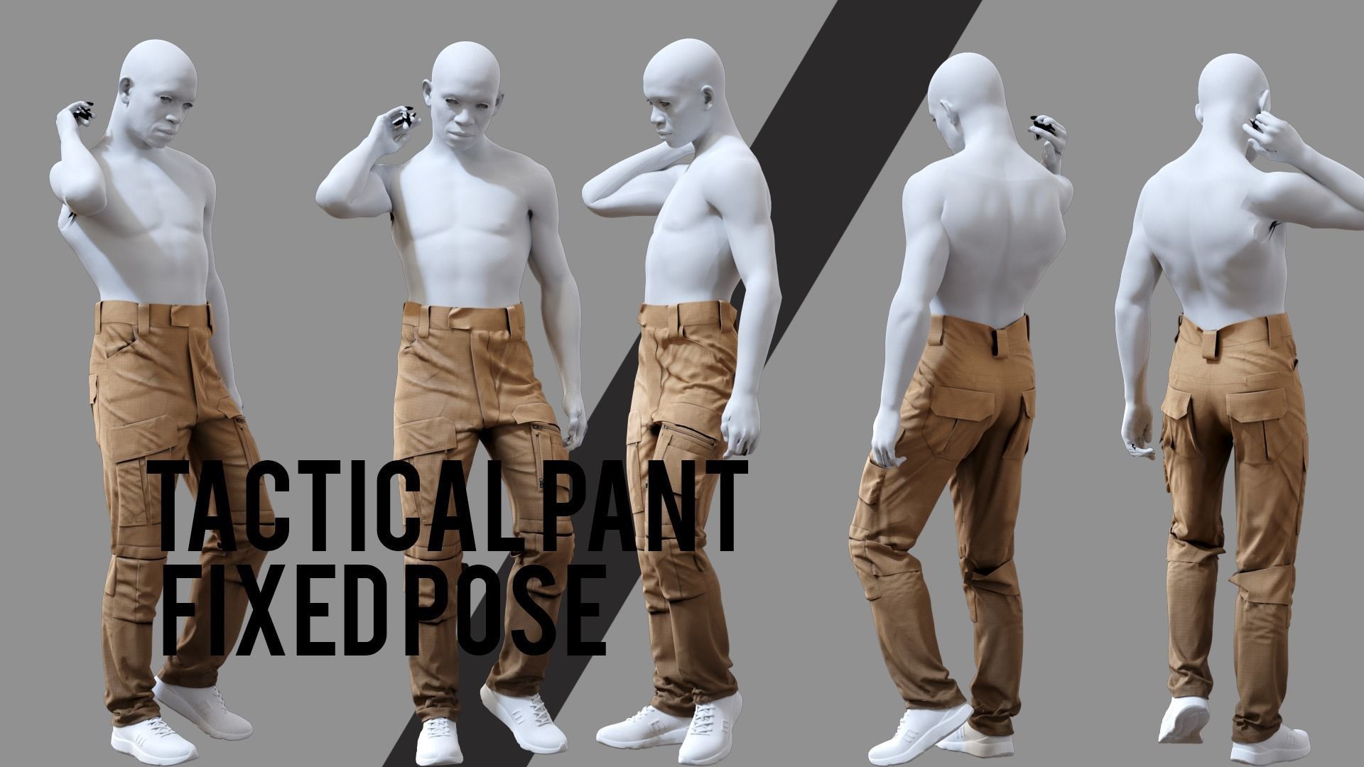 GEN2 TACTICAL PANTS KANGAROO male pose17 3D model 3D model_4