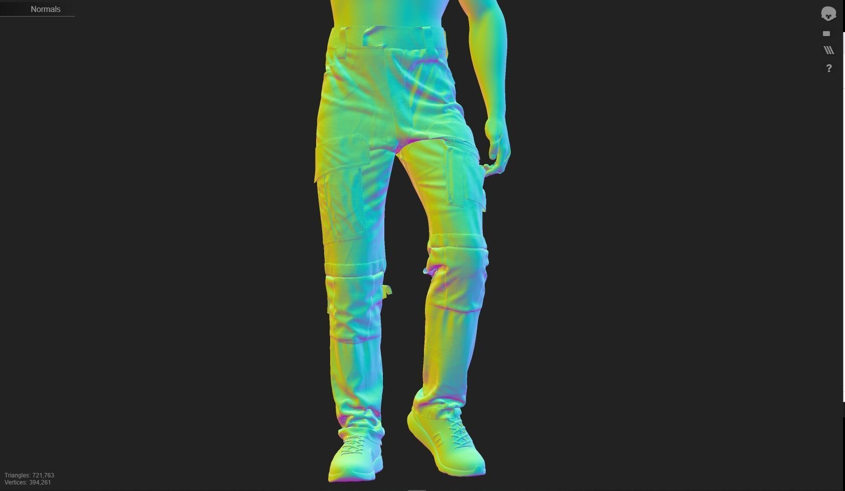 GEN2 TACTICAL PANTS KANGAROO male pose17 3D model 3D model_14