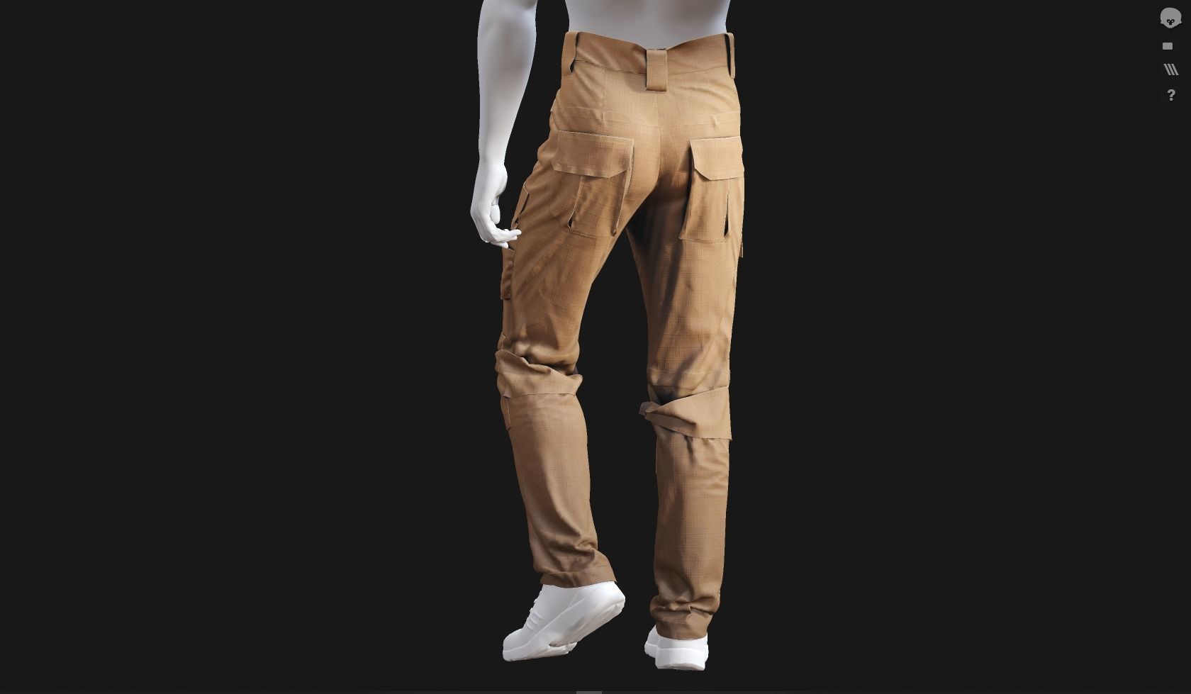 GEN2 TACTICAL PANTS KANGAROO male pose17 3D model 3D model_7