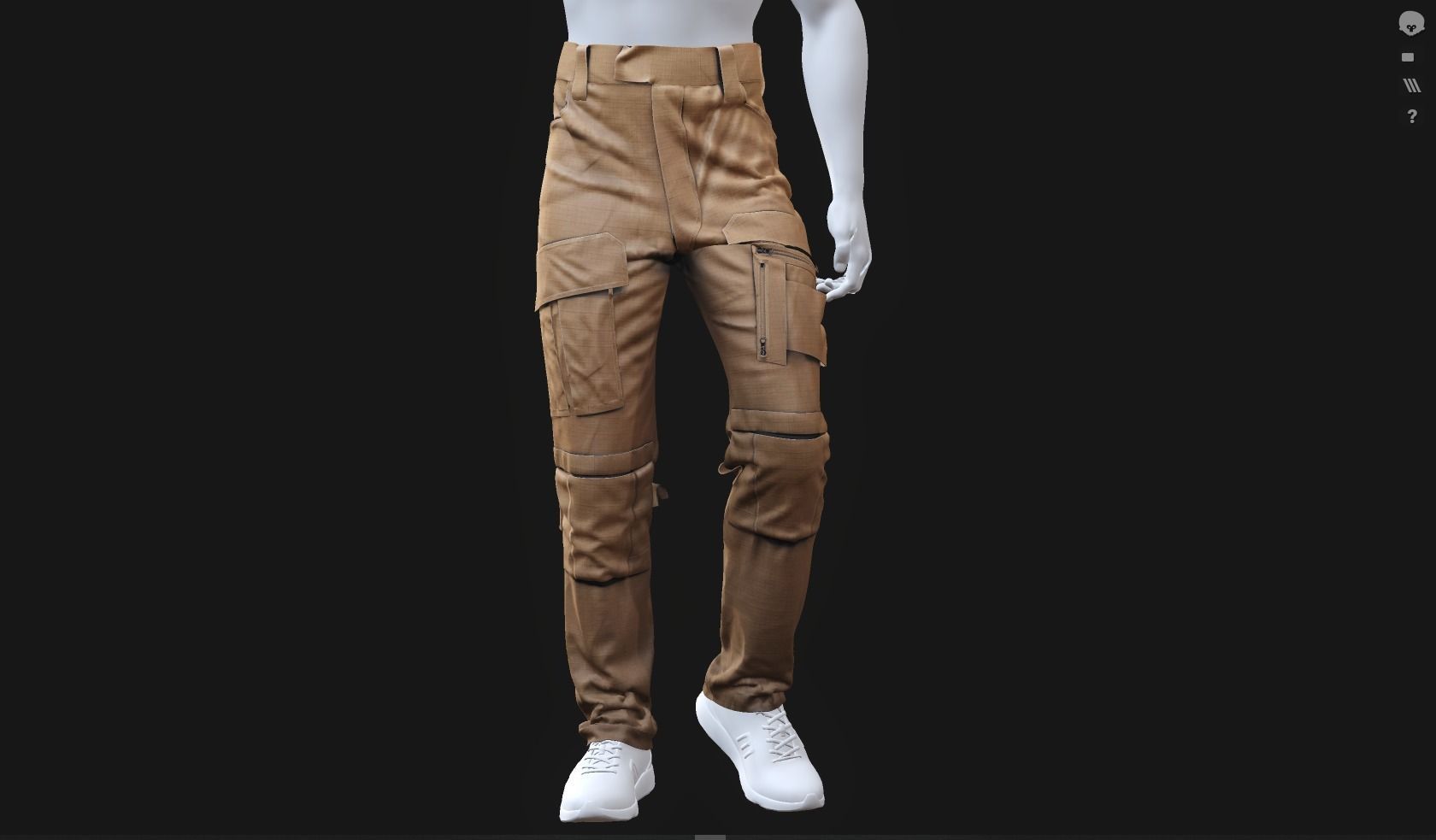 GEN2 TACTICAL PANTS KANGAROO male pose17 3D model 3D model_5