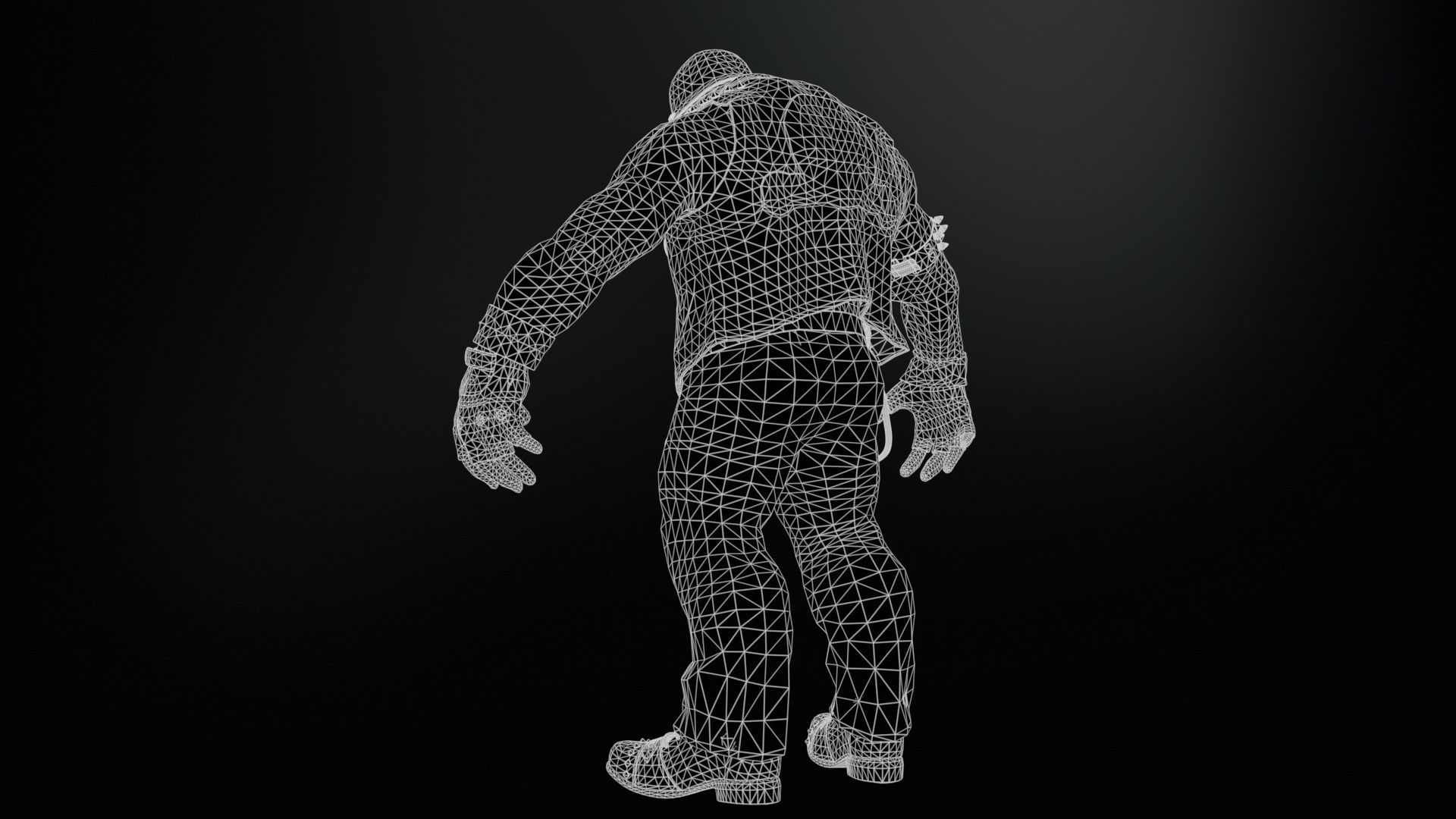 ZombieBiker Low-poly 3D model_33