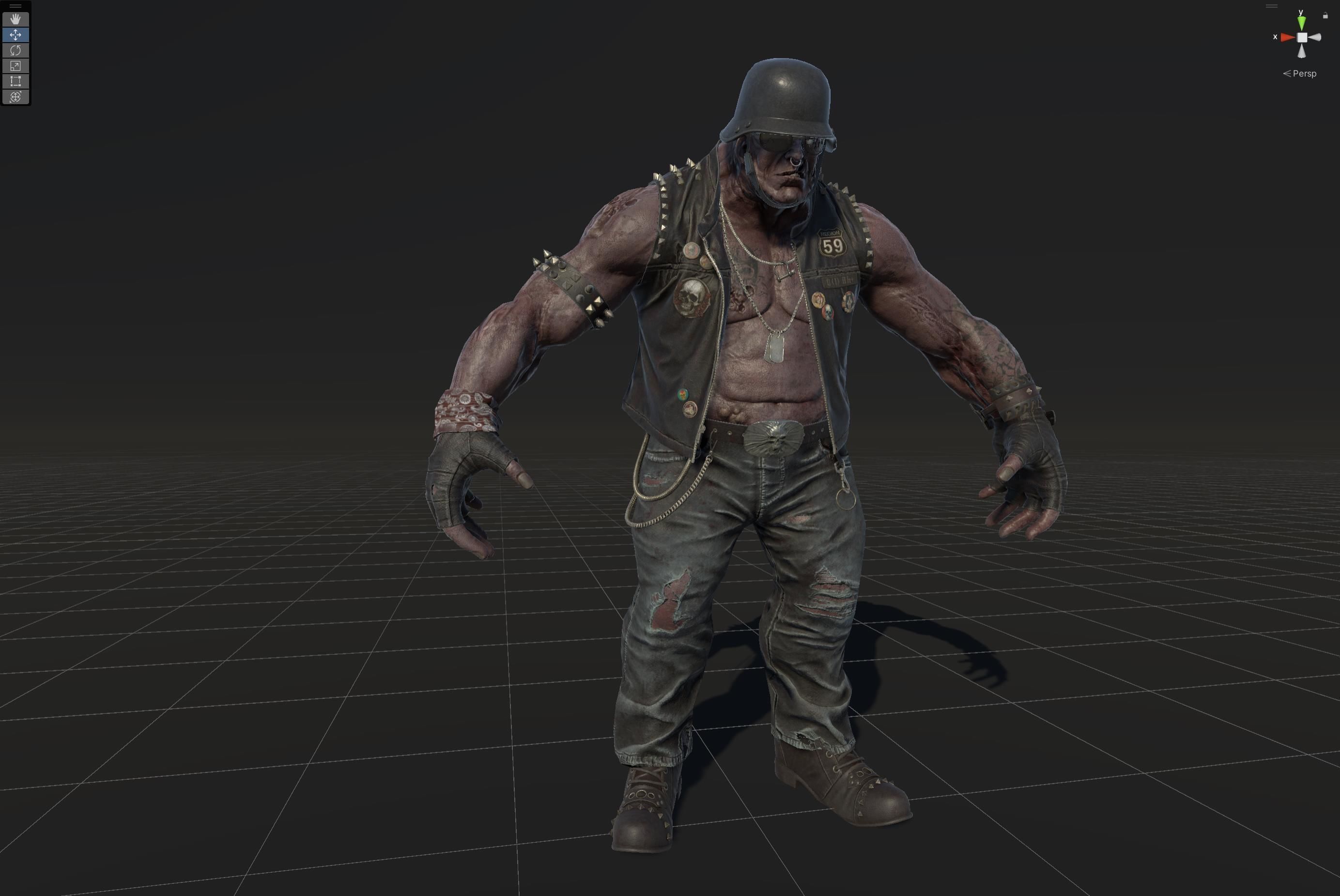 ZombieBiker Low-poly 3D model_55