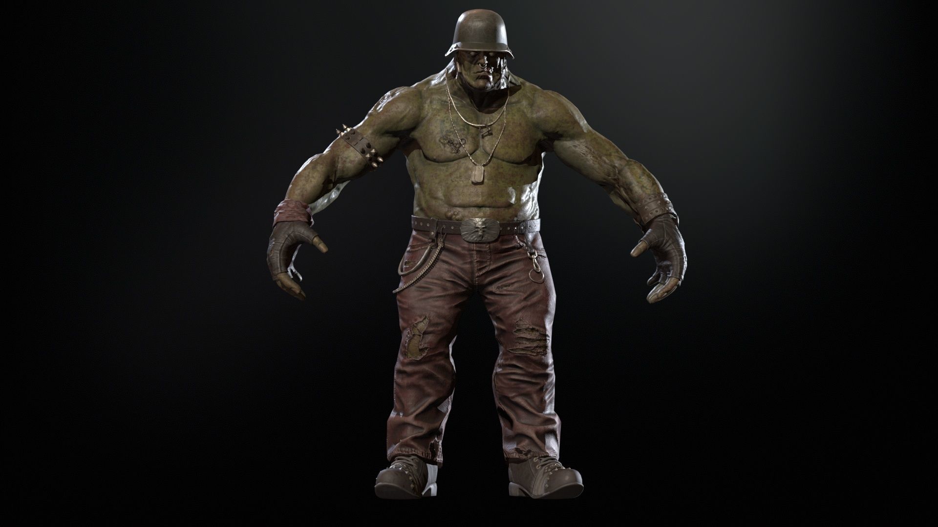 ZombieBiker Low-poly 3D model_41