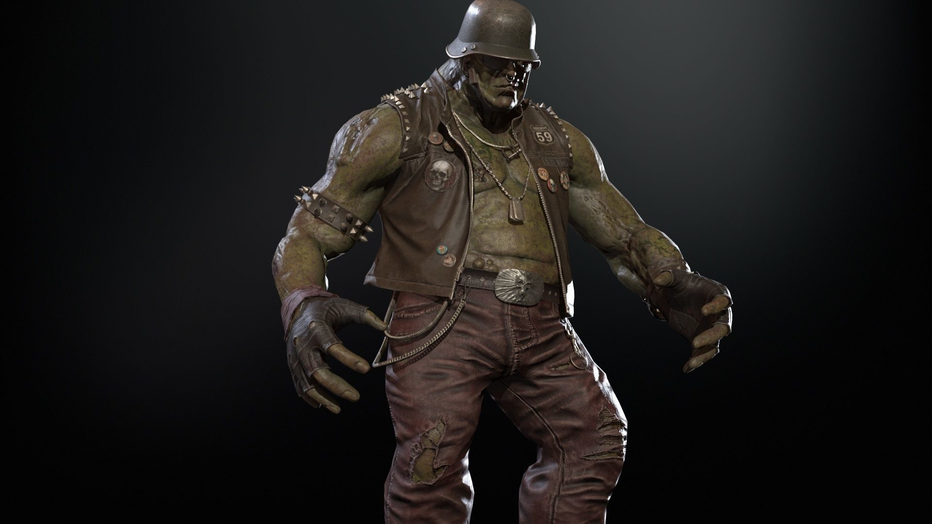 ZombieBiker Low-poly 3D model_23