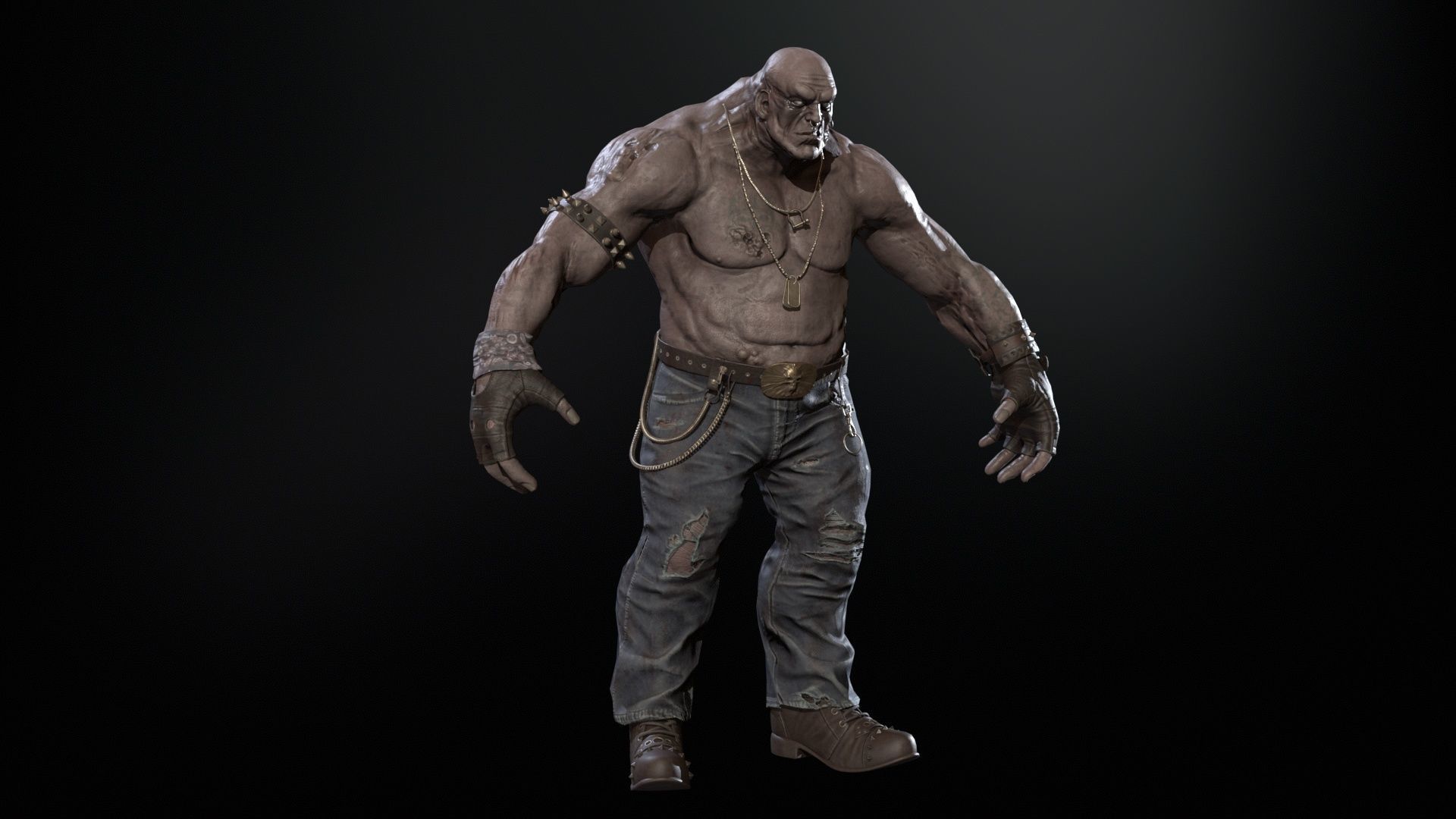 ZombieBiker Low-poly 3D model_40