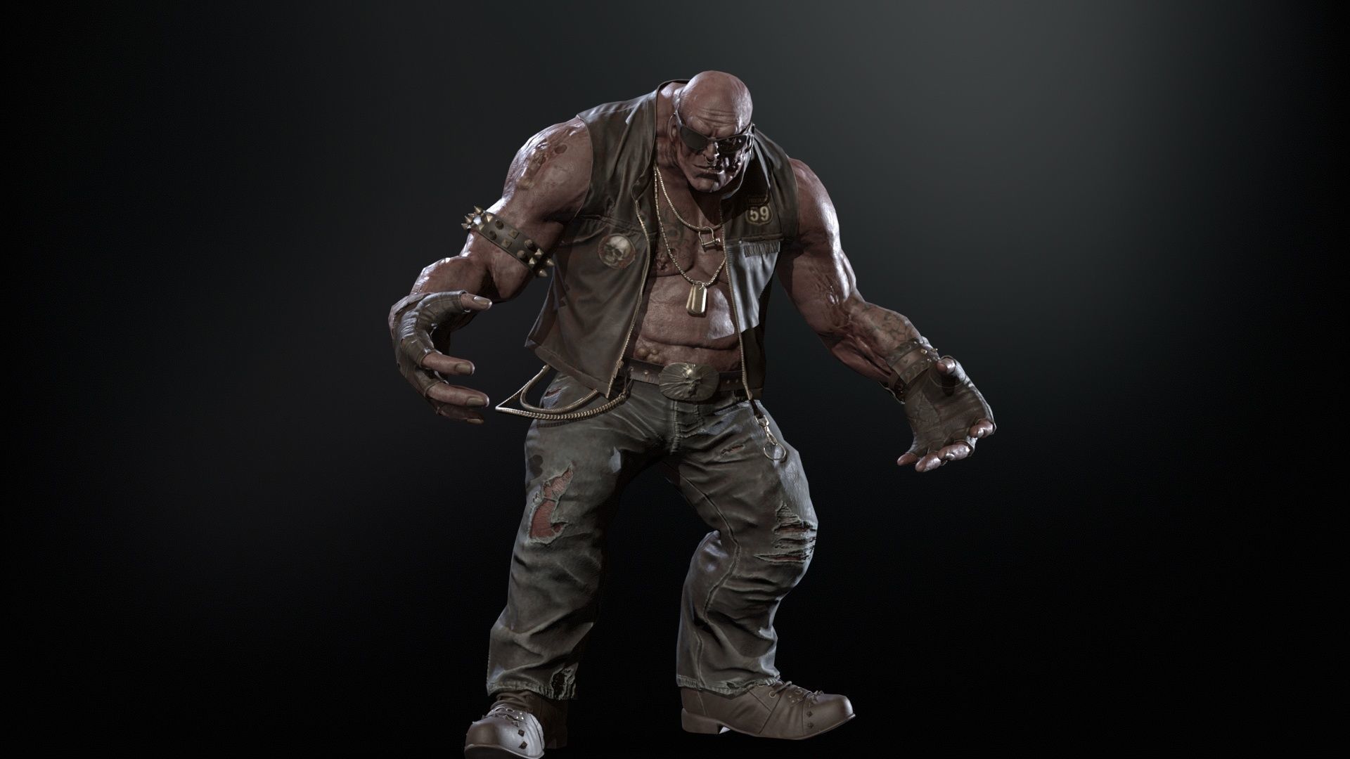 ZombieBiker Low-poly 3D model_21