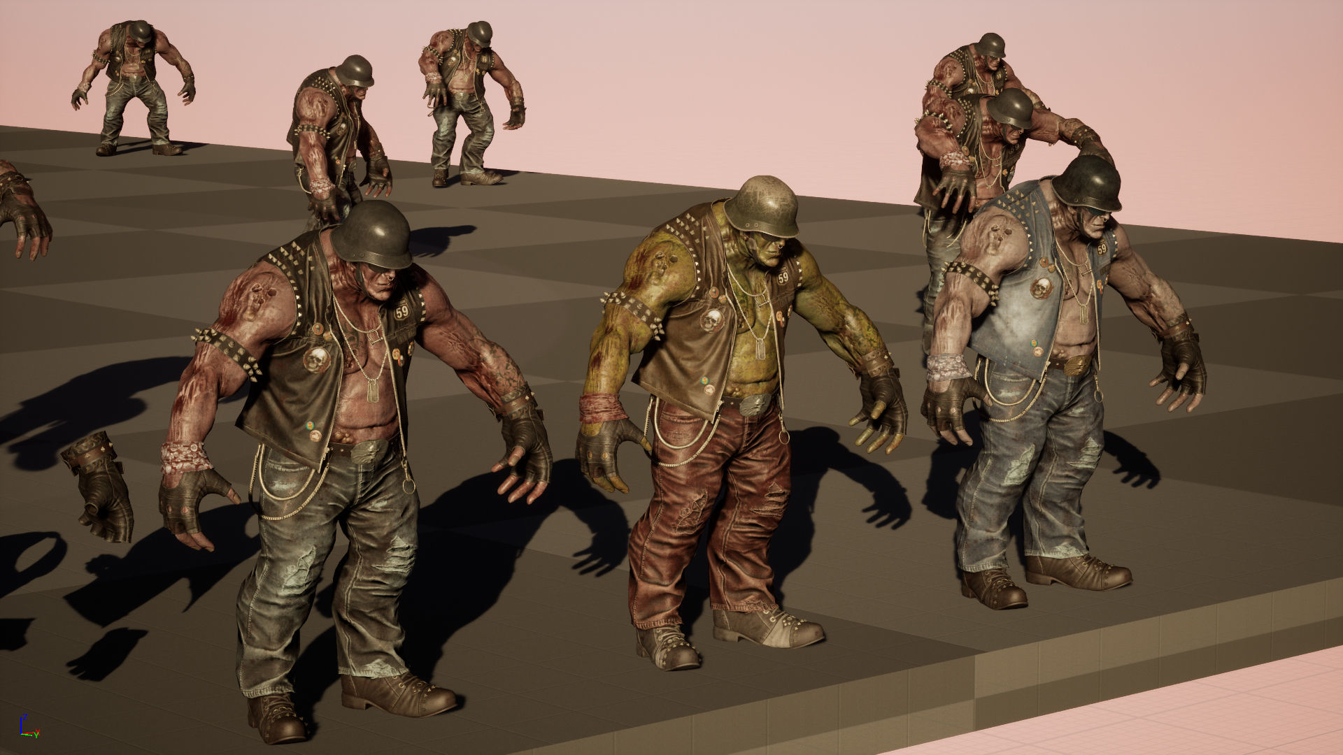 ZombieBiker Low-poly 3D model_45