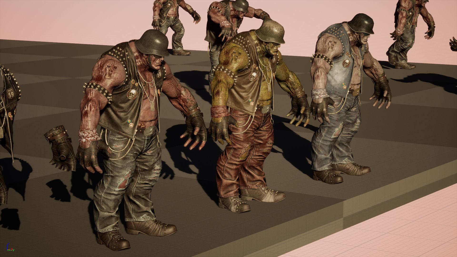 ZombieBiker Low-poly 3D model_49