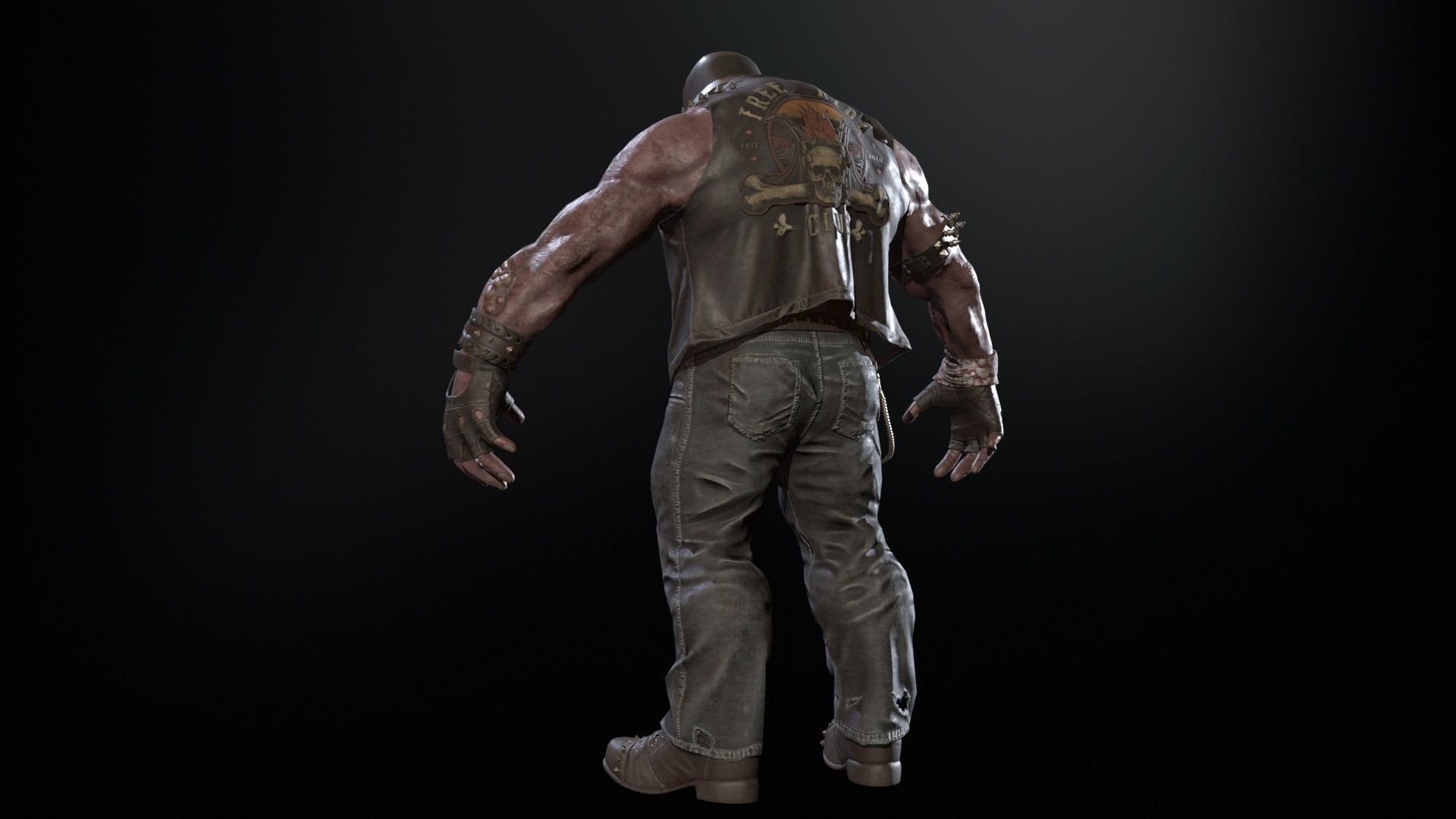 ZombieBiker Low-poly 3D model_32