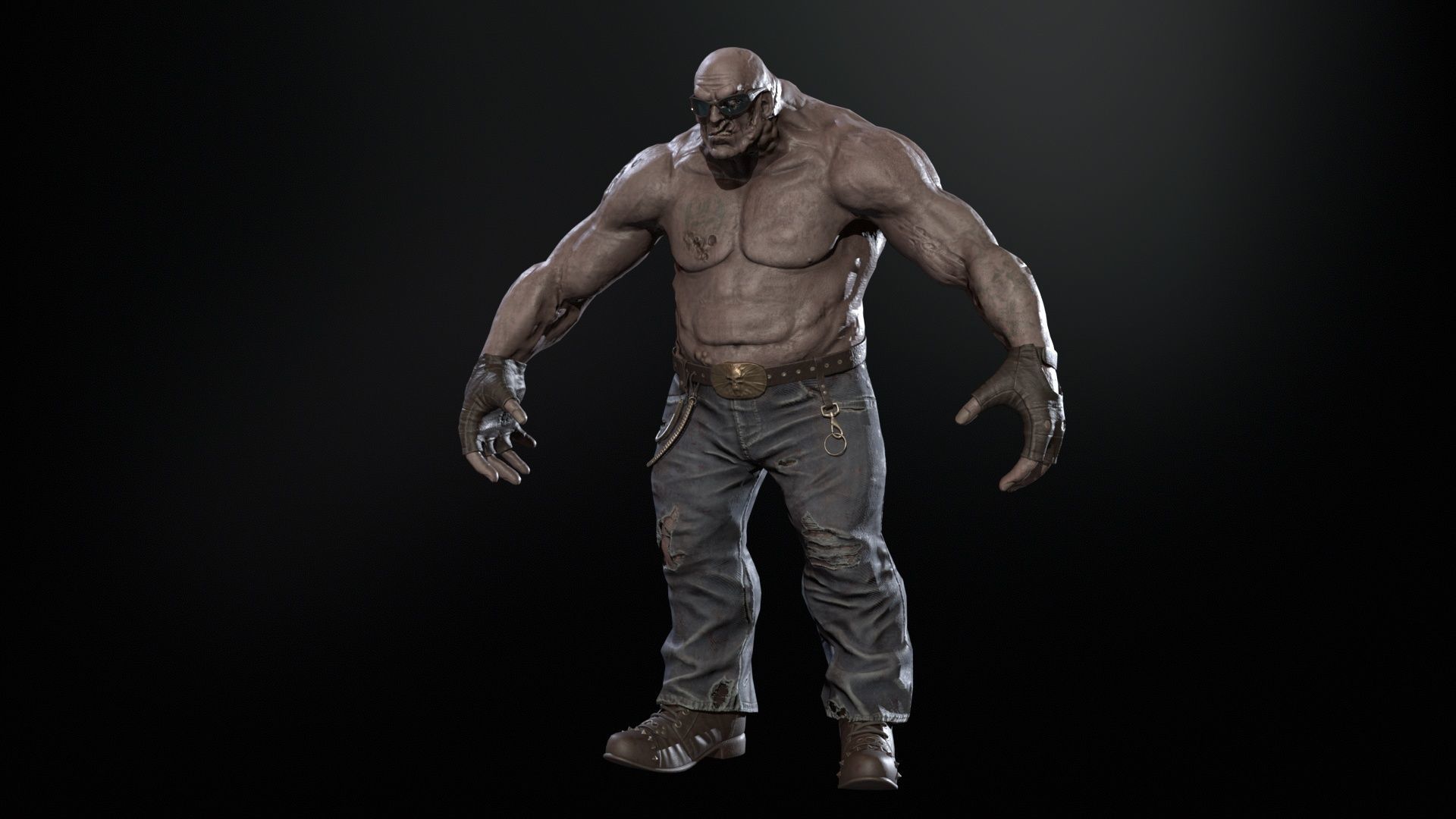 ZombieBiker Low-poly 3D model_39