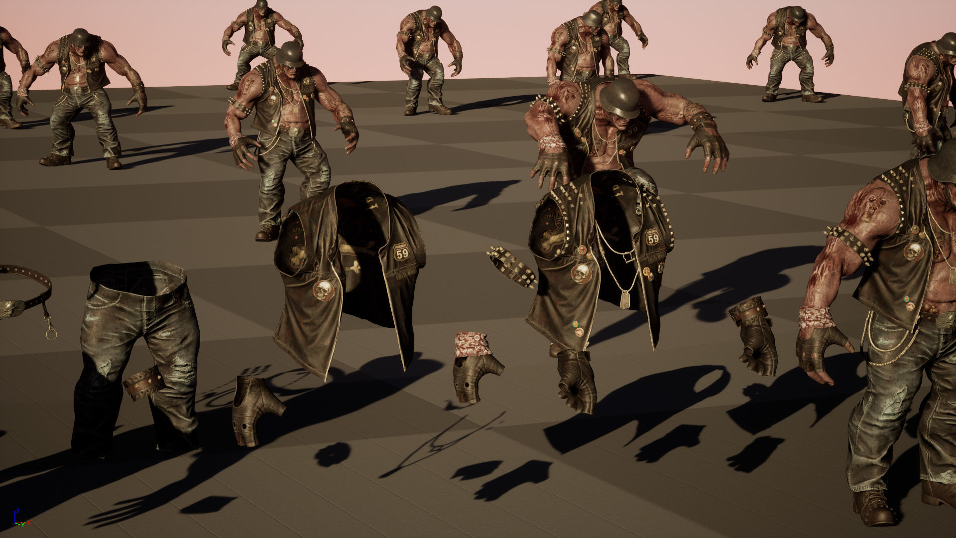 ZombieBiker Low-poly 3D model_46