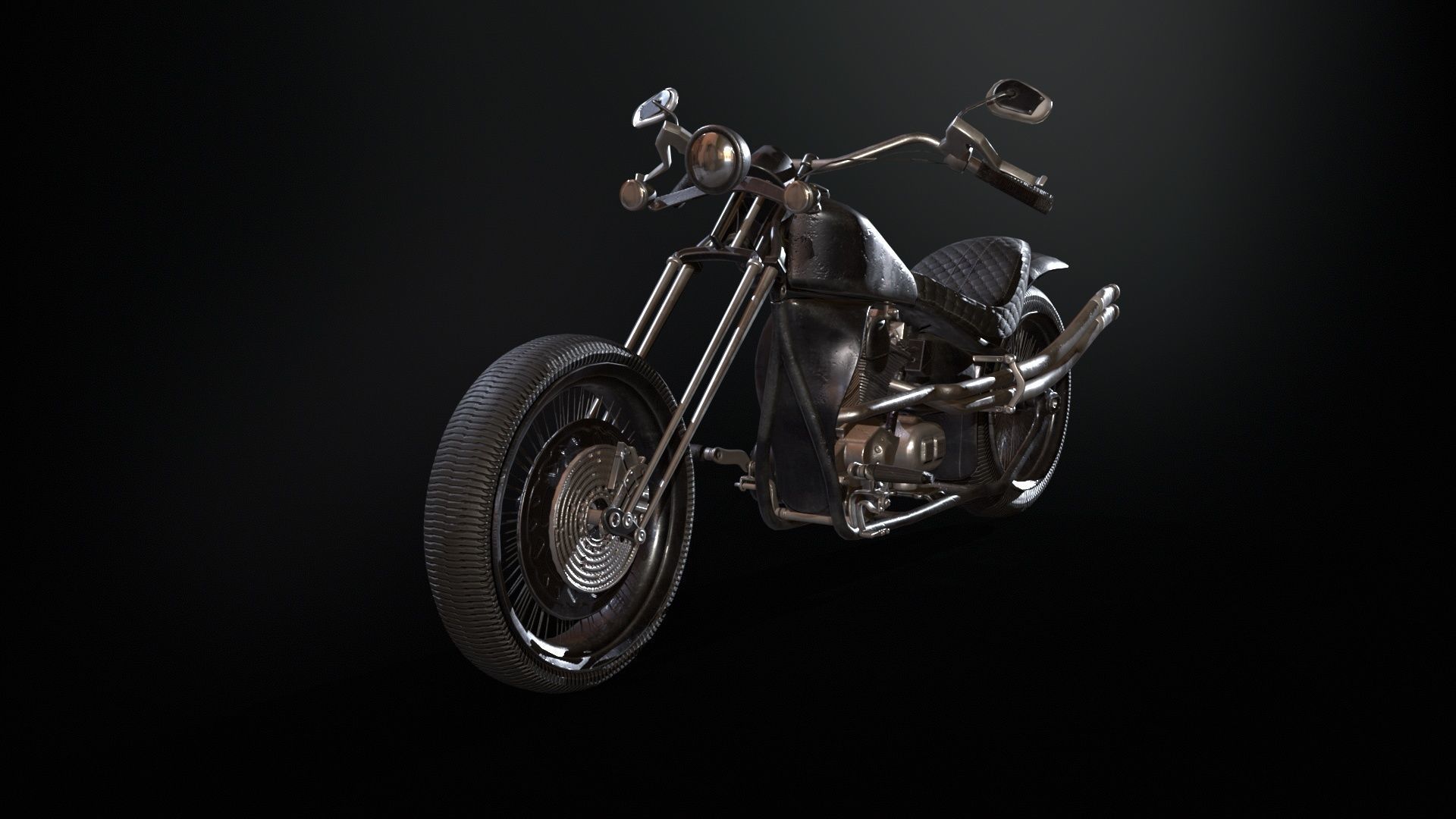 ZombieBiker Low-poly 3D model_10