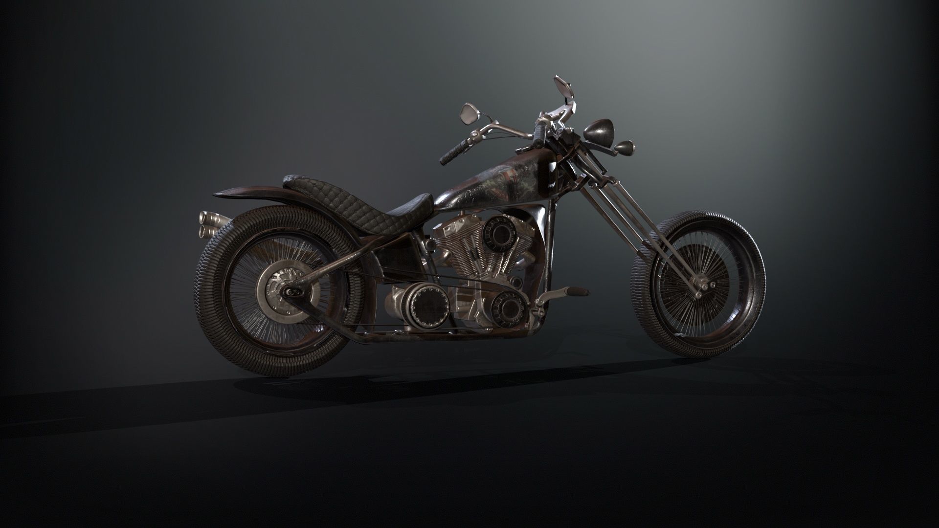 ZombieBiker Low-poly 3D model_11