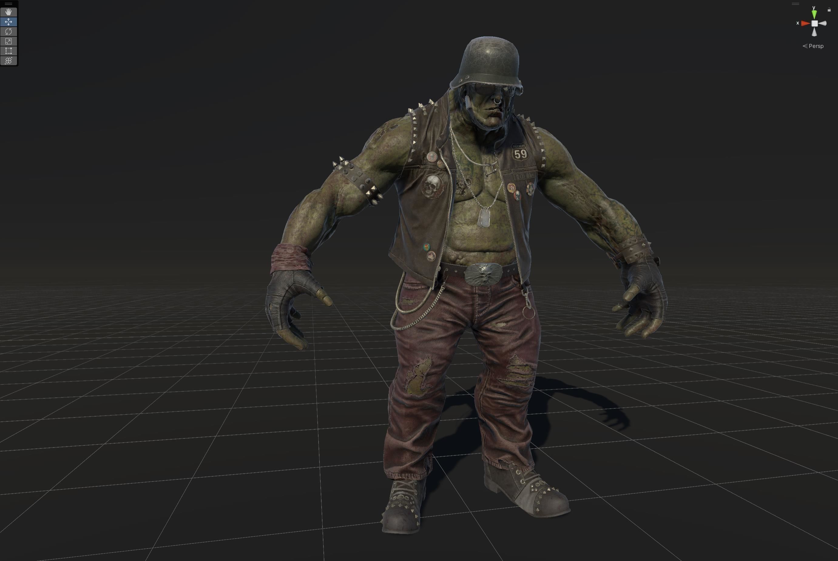 ZombieBiker Low-poly 3D model_54