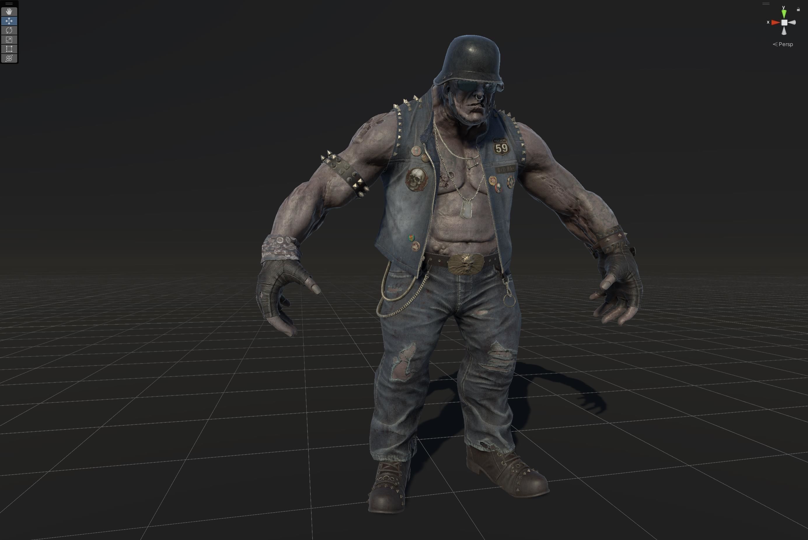 ZombieBiker Low-poly 3D model_56