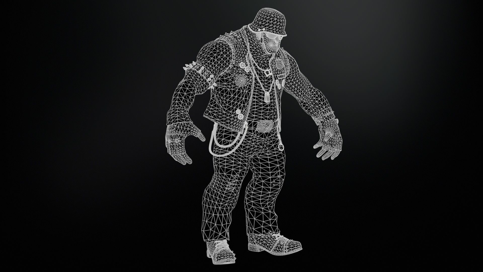 ZombieBiker Low-poly 3D model_34