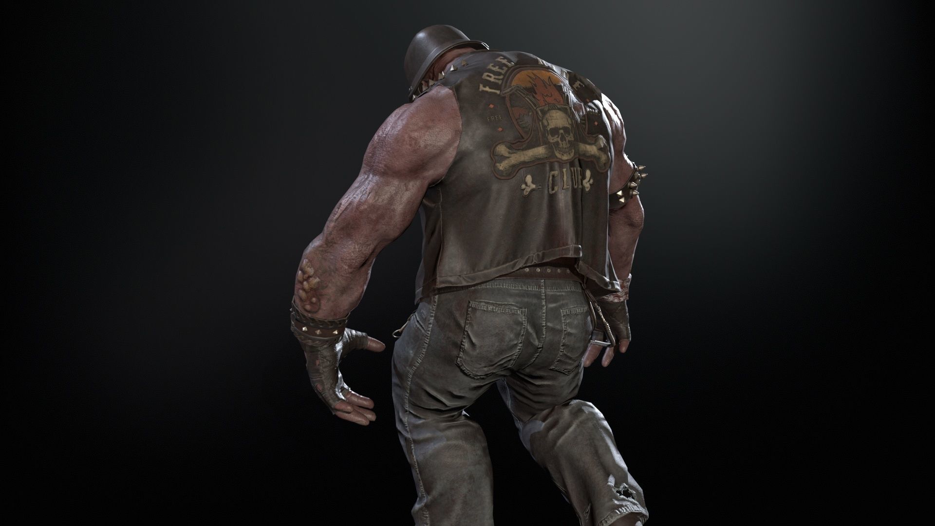 ZombieBiker Low-poly 3D model_22