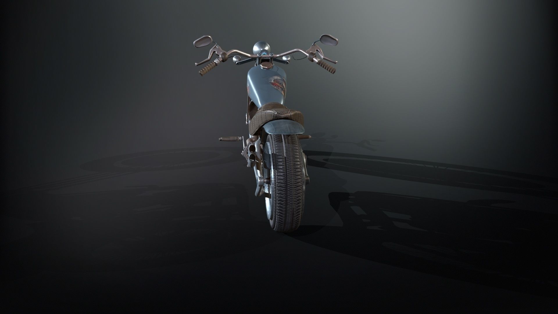 ZombieBiker Low-poly 3D model_15