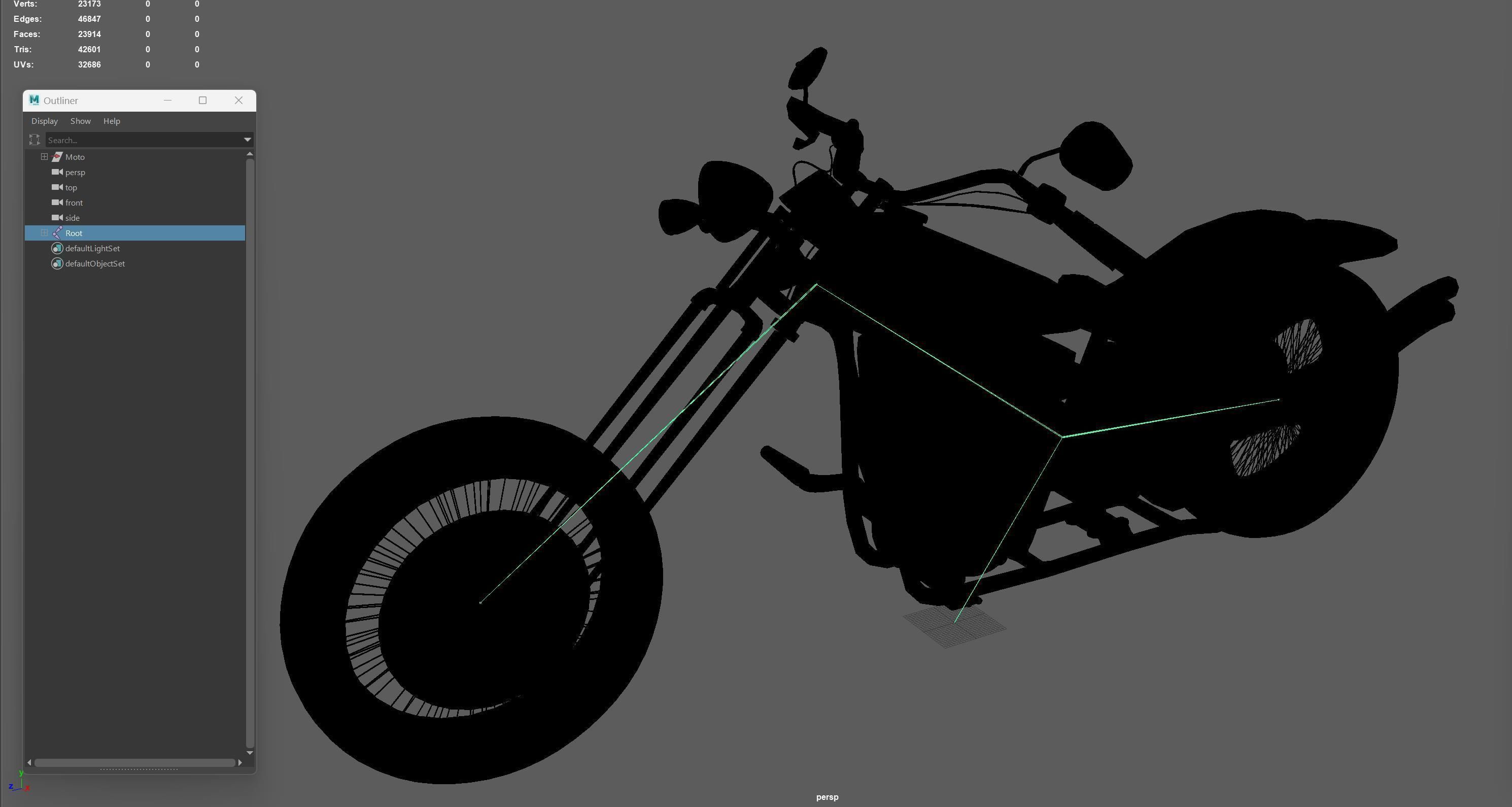 ZombieBiker Low-poly 3D model_52
