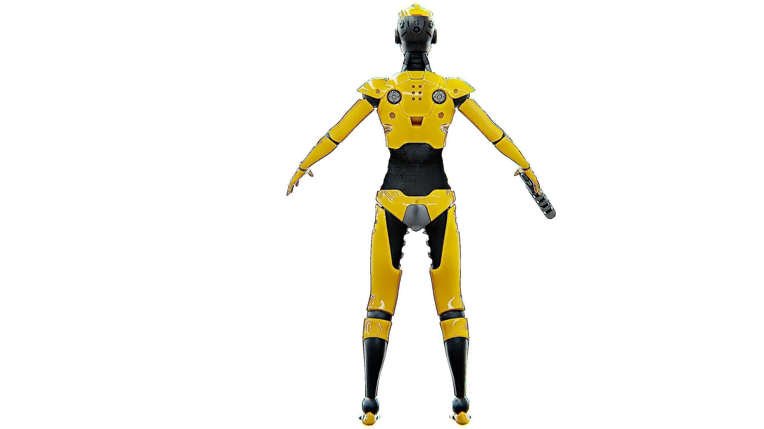 ANDROID GENOVA-X  Rigged for Unreal Engine - Unity - MIXAMO 3D model_31