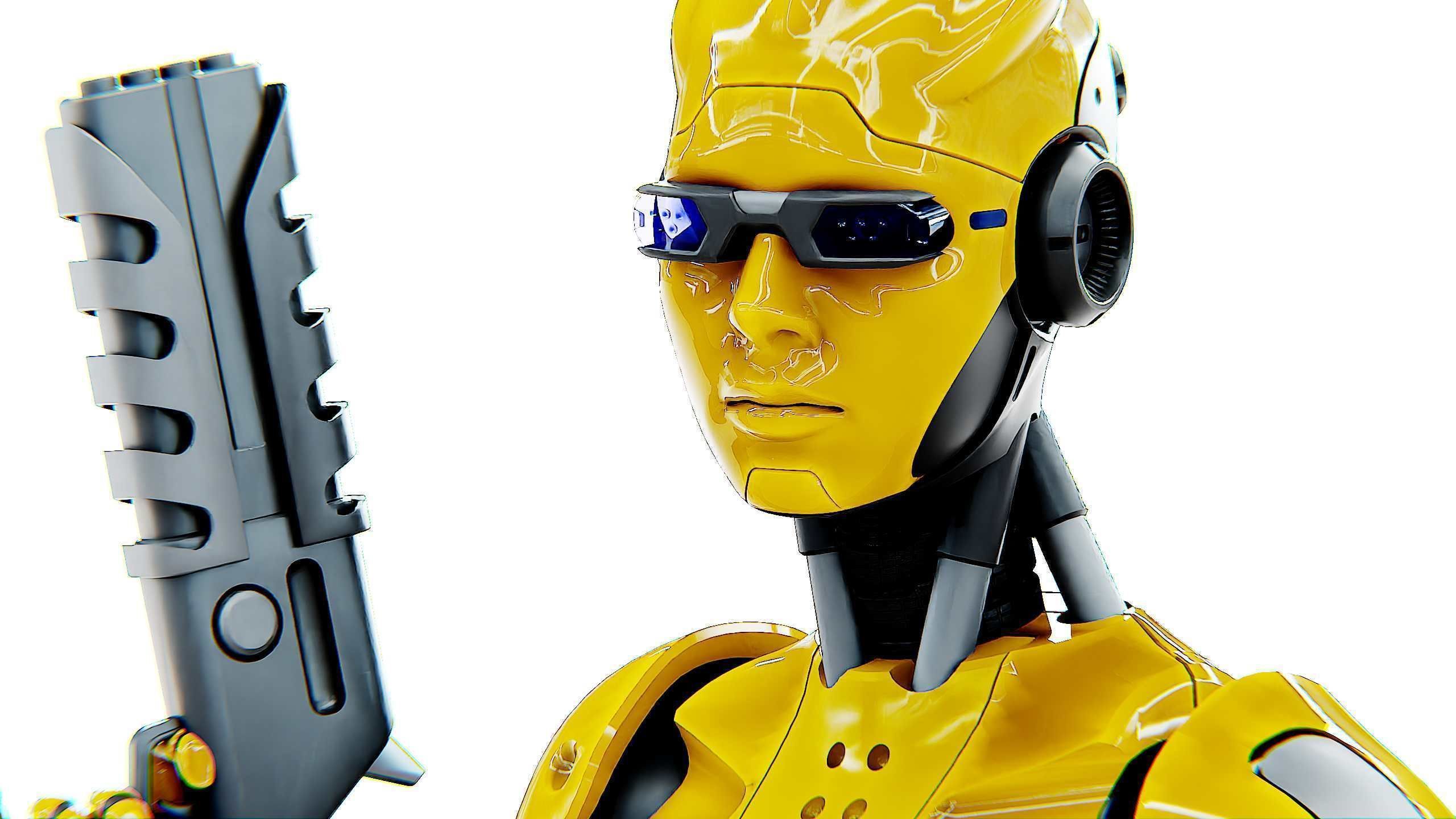 ANDROID GENOVA-X  Rigged for Unreal Engine - Unity - MIXAMO 3D model_23