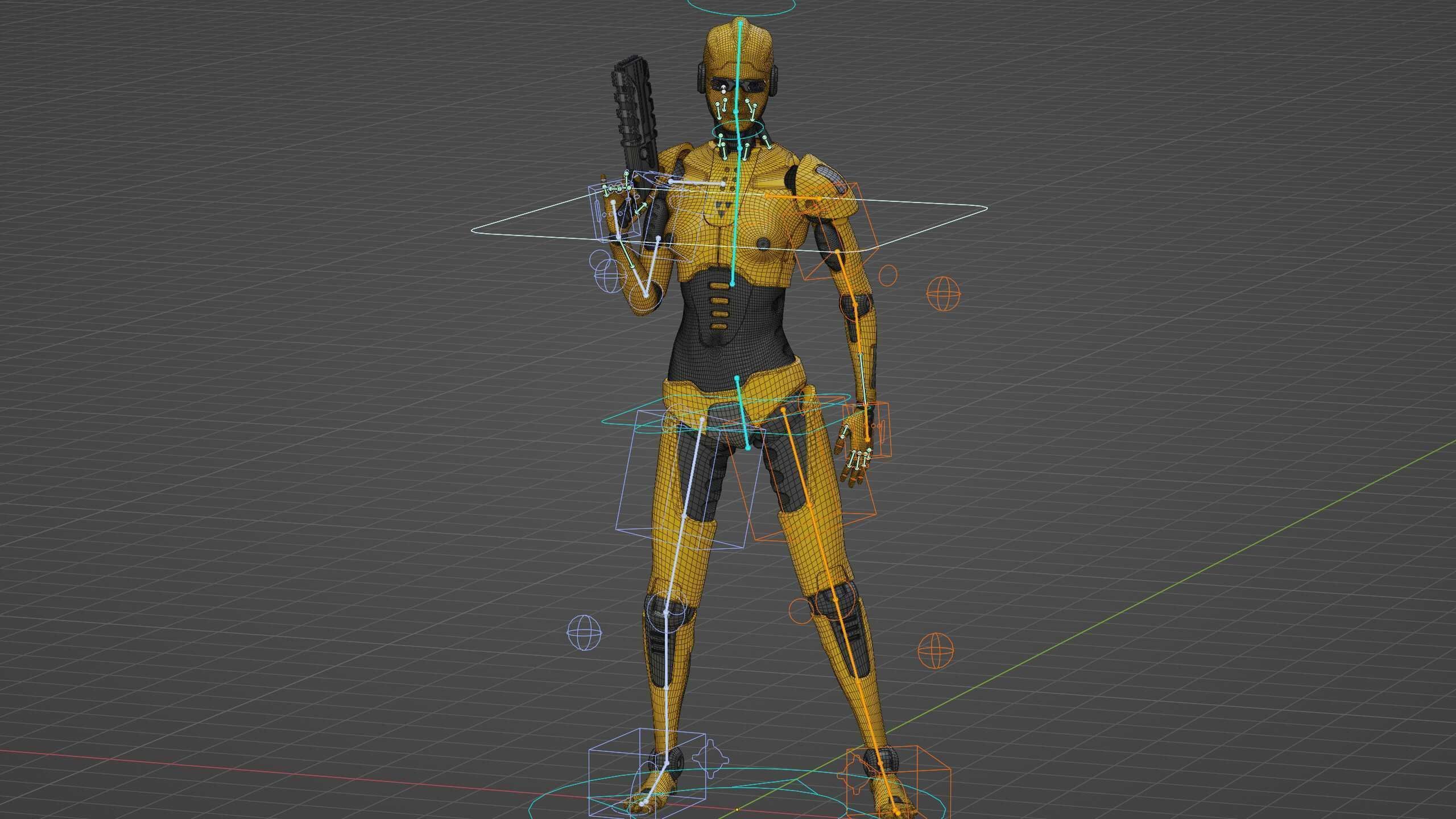ANDROID GENOVA-X  Rigged for Unreal Engine - Unity - MIXAMO 3D model_37
